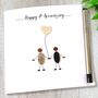 4th Anniversary Card Linen Wedding Anniversary, thumbnail 4 of 6