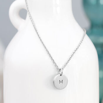 Monogrammed Round Tag Necklace, 11 of 12