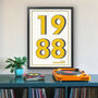 1988 Personalised Year Typography Print, thumbnail 10 of 11