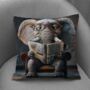 Elephant Scholar Hand Made Poly Linen Cushions, thumbnail 5 of 7