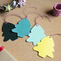 Set Of Four Leather Tree Decorations/Gift Tags, thumbnail 2 of 8