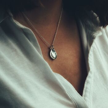 Teardrop Secret Chamber Ashes Pendant Necklace, 2 of 5