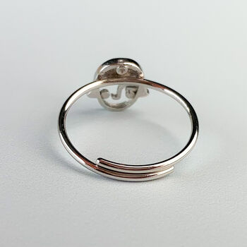 Sterling Silver Abstract Face Ring, 2 of 4
