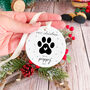 Personalised Pet First Christmas Ceramic Ornament, thumbnail 4 of 7