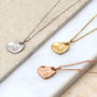 Gold Plated Or Sterling Silver Molten Heart Necklace, thumbnail 1 of 3