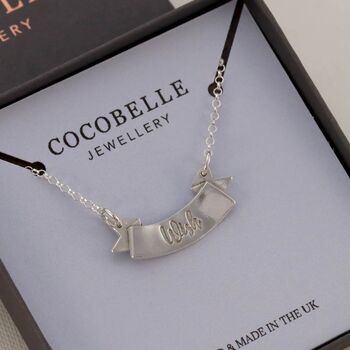 'Wish' Banner Word Necklace, 3 of 6