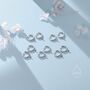 Sterling Silver Extra Tiny Amethyst Purple Cz Huggie Hoop Earrings, thumbnail 3 of 8