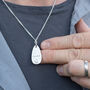 Memorial Ashes Imprint Silver Paddle Necklace, thumbnail 2 of 6