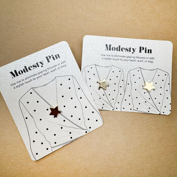 Modesty Pin, Star Shaped Modesty Pin, Star Little Brooch, 2 of 7