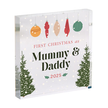 Personalised First Christmas Acrylic Plaque, 7 of 12
