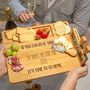 Engraved Cheese Board, Time To Go Home Design, thumbnail 1 of 2