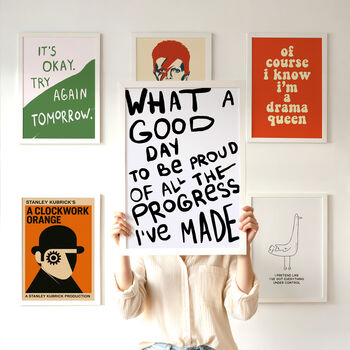 'What A Good Day' Inspirational Wall Poster Print, 6 of 8