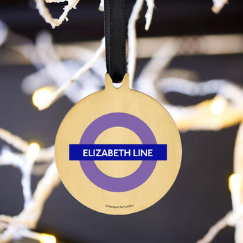 Official Tfl London Hanging Christmas Tree Bauble Decoration, 6 of 8