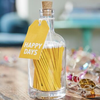 Yellow 'Happy Days' Bottle Matches, 5 of 5