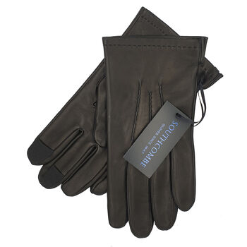 Cosmore. Men's Leather Touchscreen Gloves, 3 of 8