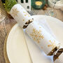 White With Gold Snowflake Christmas Crackers X6, thumbnail 8 of 8