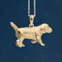 18ct Gold Plated Golden Retriever Necklace, thumbnail 1 of 11