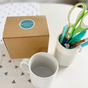 Personalised Bright Christmas Mug Coloured Handle, 4 of 4