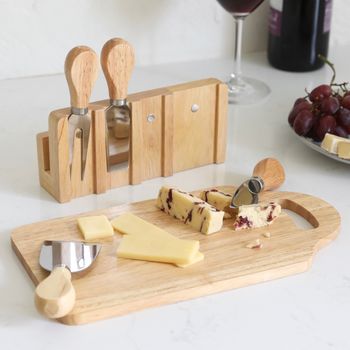 Wooden Cheese Board And Knives Set By Lisa Angel | notonthehighstreet.com