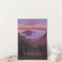 Crater Lake National Park USA Travel Poster Art Print, thumbnail 2 of 8