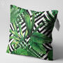 Green Tropical Palm Leaves Cushion Cover, thumbnail 3 of 7