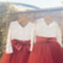 Long Sleeve Burgundy Tutu Dress, thumbnail 5 of 12
