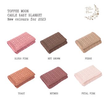 Personalised Fudge Luxury Cotton Baby Blanket, 3 of 12