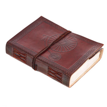 Penny Farthing Embossed Leather Journal, 6 of 9
