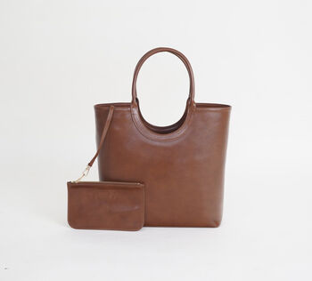 Genuine Leather Tote, 5 of 10