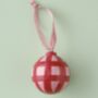 Pink And Red Hand Painted Christmas Bauble, thumbnail 3 of 3