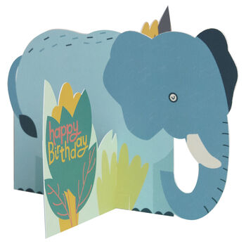 3D Fold Out Elephant Birthday Card, 2 of 3