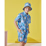Surfer Boys Cotton Shirt, Shorts And Hat Set, thumbnail 1 of 3