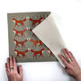 Red Foxes Large Fabric Placemat, thumbnail 7 of 11