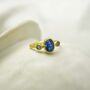 Gold Kyanite And Blue Chalcedony Ring, thumbnail 1 of 7