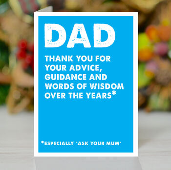 Funny Father's Day Card, Words Of Wisdom, 4 of 4