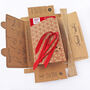 Six Reusable Eco Crackers 'Red/Kraft' Design, thumbnail 5 of 8