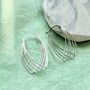 Multi Wire Overlapping Sterling Silver Hoop Earrings, thumbnail 6 of 9