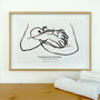 'La Leche' Personalised To Scale Breastfeeding Print, thumbnail 1 of 4