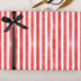 Valentine Wrapping Paper With Red Stripe Pattern, Three Sheet Pack, thumbnail 3 of 3