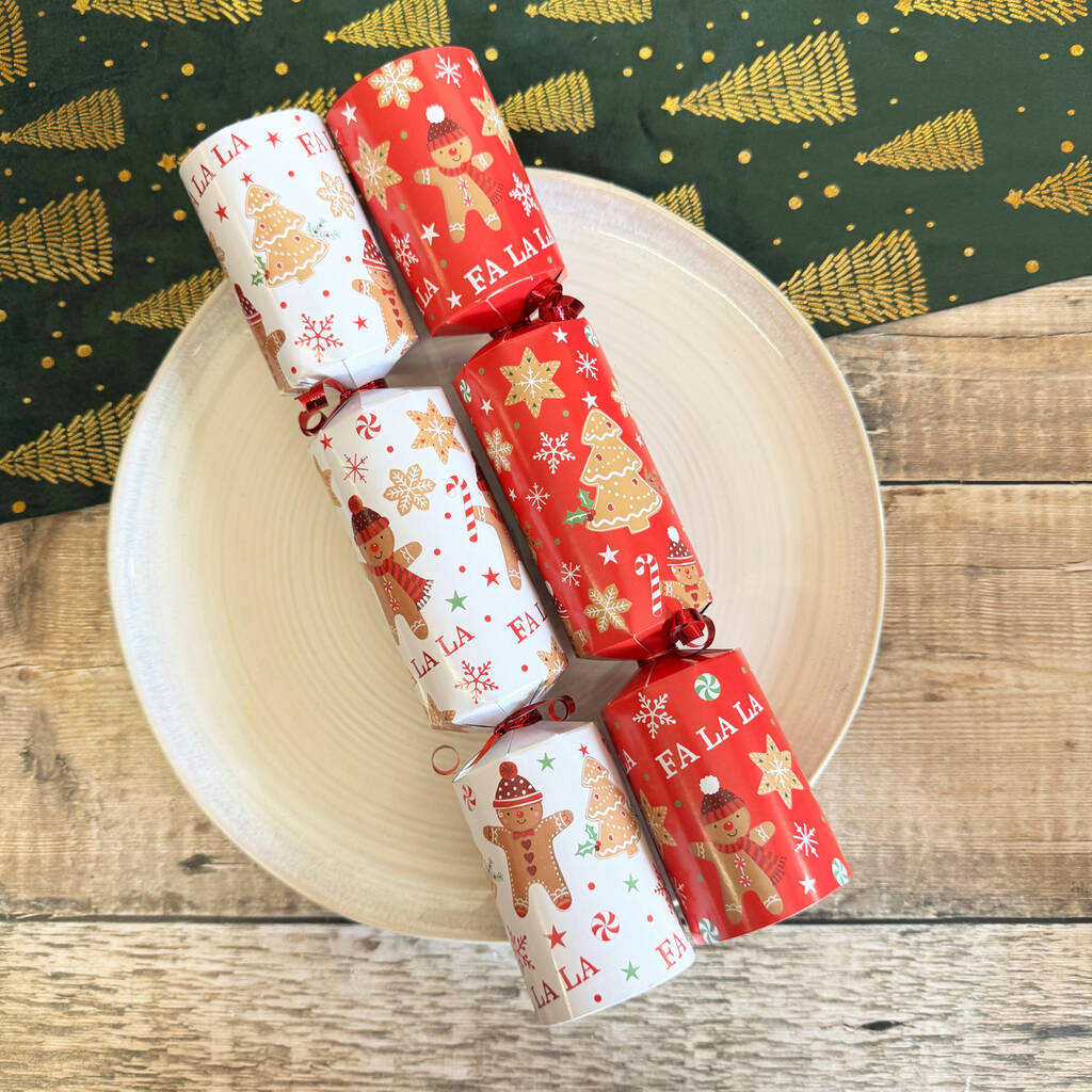 Gingerbread Kazoo Family Fun Christmas Crackers Set Of Six, 1 of 5