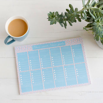New Week New Goals To Do List Weekly Planner Desk Pad, 7 of 10