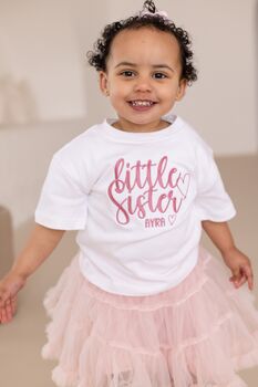 Big/Little Sister/Brother Personalised Embroidered T Shirt, 2 of 11
