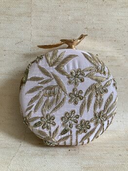 Wren Pink Circular Bird Clutch Bag, 7 of 10