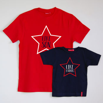 Personalised 'Like Father' 'Like Son' Tshirt Set, 2 of 9