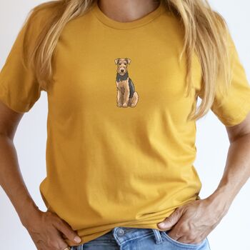 Custom Christmas T Shirt For Airedale Terrier Owner, 3 of 11