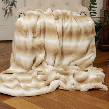 Luxury Faux Fur Winter Throw Blanket, 5 of 8