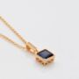 Sapphire 18k Gold Plated Square Necklace, thumbnail 3 of 4