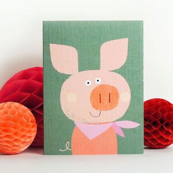 Mini Piglet Greetings Card, 4 of 5