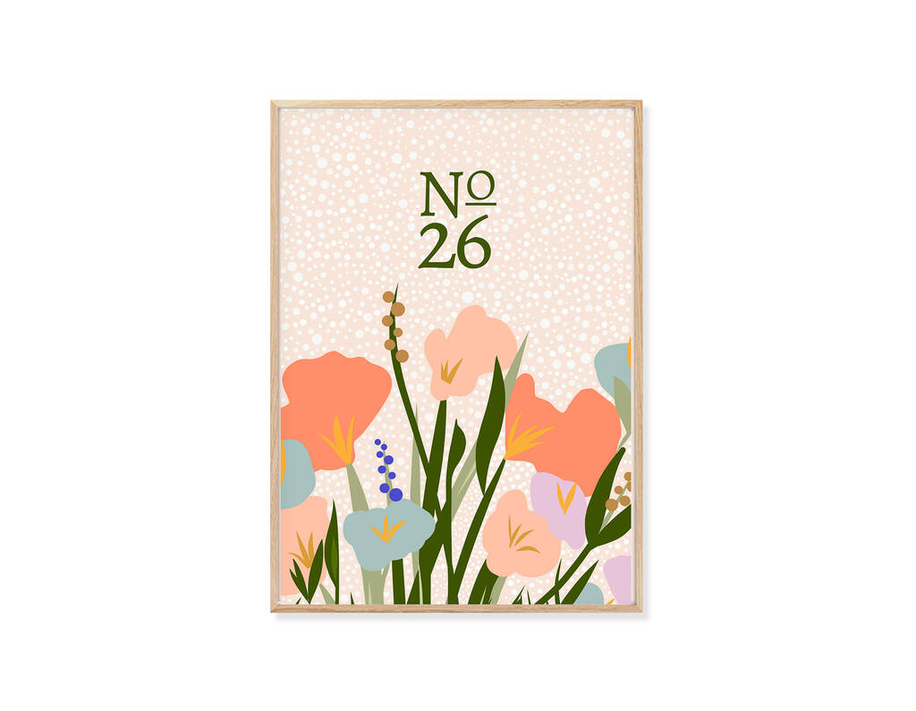 personalised house number print by wilonne notonthehighstreetcom