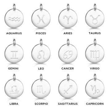 Personalised Sterling Silver Zodiac Symbol Necklace, 9 of 9